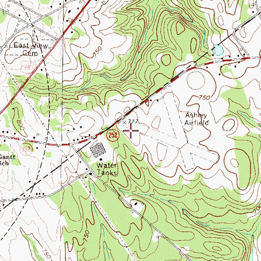 Topographic Map of Ashley Field, SC