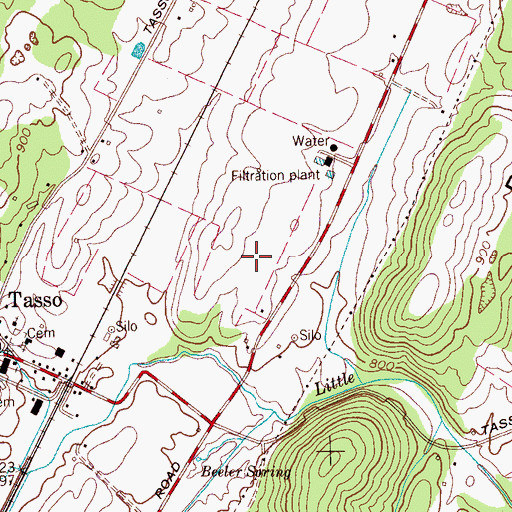 Topographic Map of Cleveland Regional Jetport, TN