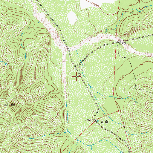 Topographic Map of Bar C Ranch Airport, TX