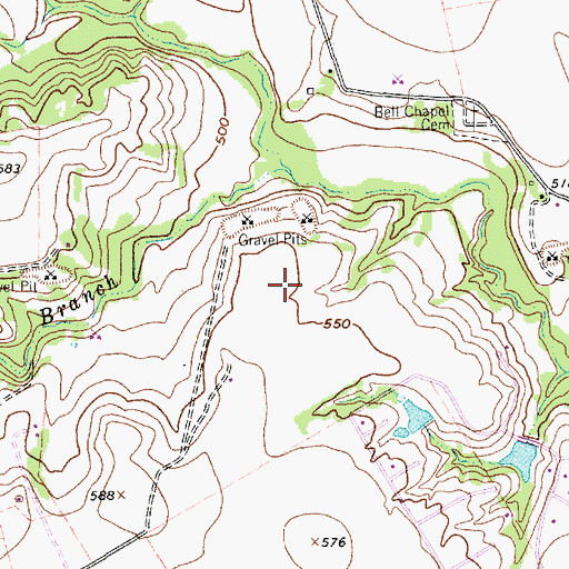 Topographic Map of Barstool Ranch Airport, TX