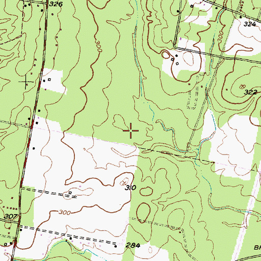 Topographic Map of One Eyed Creek Airport, TX