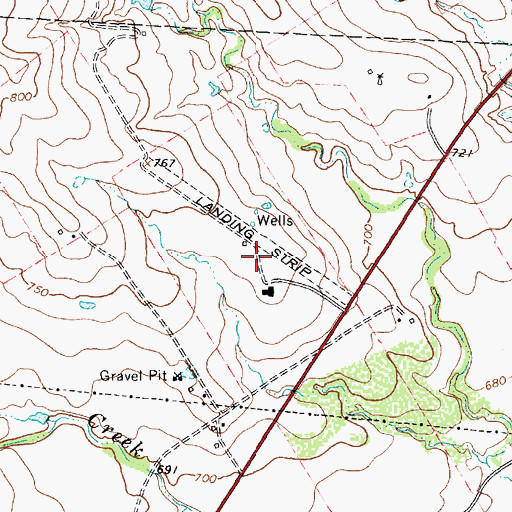 Topographic Map of Boyd Airport, TX