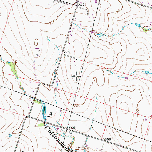 Topographic Map of Buckshot Ranch Airport, TX