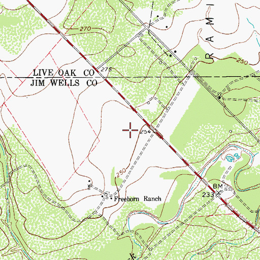 Topographic Map of Floyd Ranch Airport, TX