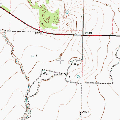 Topographic Map of Henson Farms Airport, TX