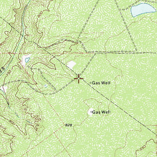 Topographic Map of Jacalon Ranch Airport, TX