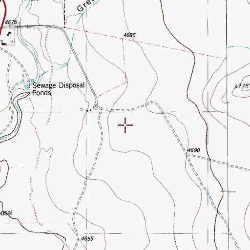 Topographic Map of MacGuire Ranch Airport, TX