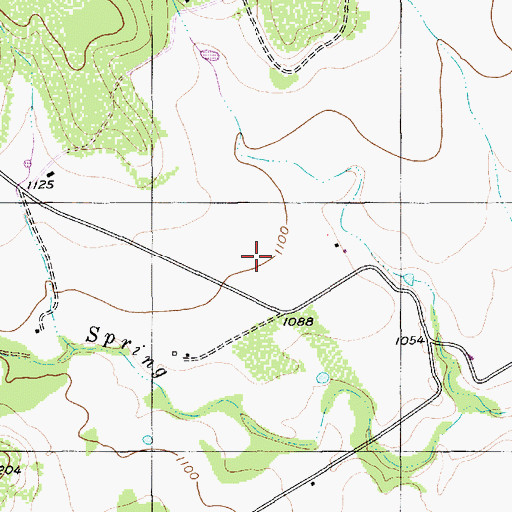 Topographic Map of Spring Creek Field, TX