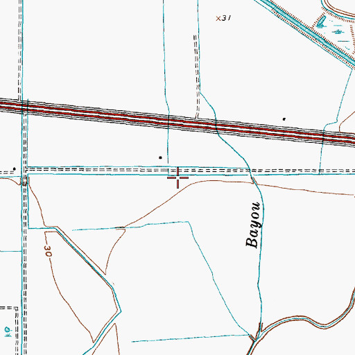 Topographic Map of XL Ranch Airport, TX