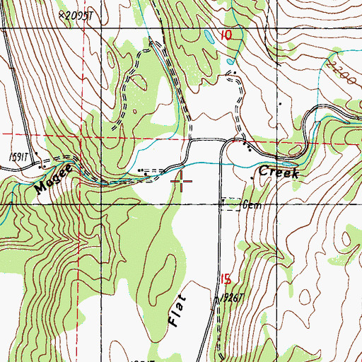 Topographic Map of Magee Creek Aerodrome, WA