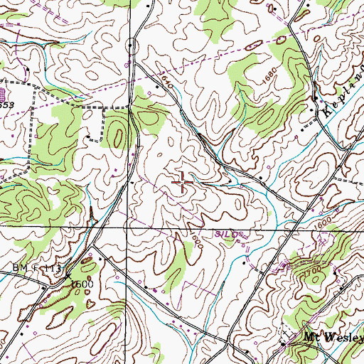 Topographic Map of Telford Overlook Ferguson Field, TN