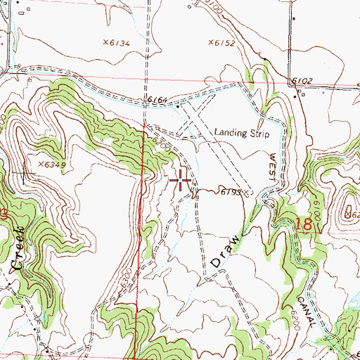 Topographic Map of Ranger Ranch Airport, CO