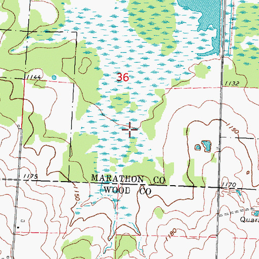 Topographic Map of Beth Arthur Lane Pond Number 3, WI