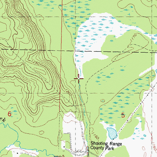 Topographic Map of Birch Flowage, WI