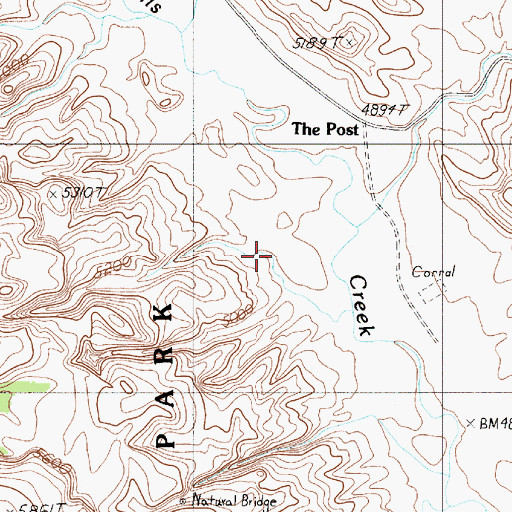 Topographic Map of Headquarters Canyon, UT