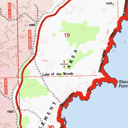 Topographic Map of Osprey Management Area, CA