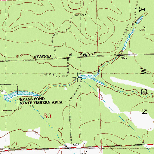 Topographic Map of Hans Beigel Pond, WI