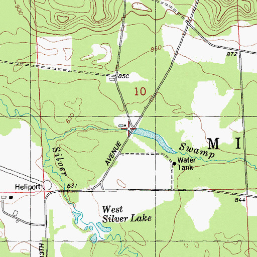Topographic Map of Swamp Pond, WI