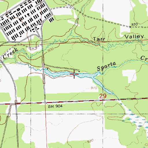 Topographic Map of Upper Sparta Pond, WI