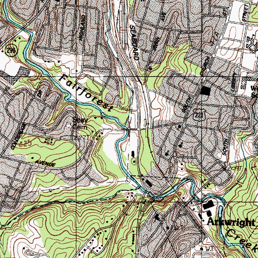 Topographic Map of Butterfly Creek, SC