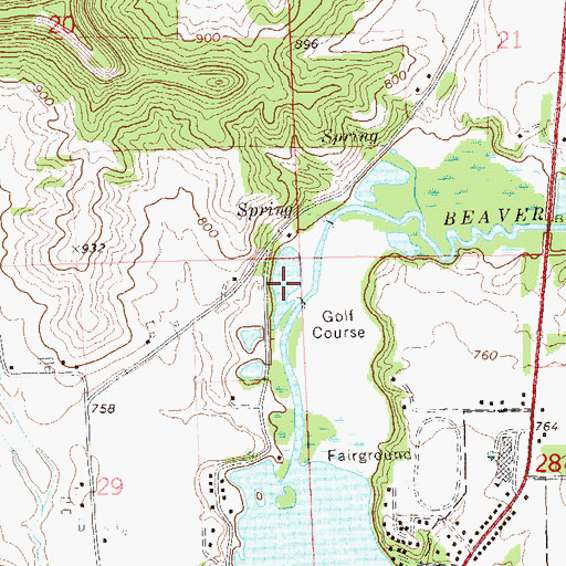 Topographic Map of Golf Course Pond, WI