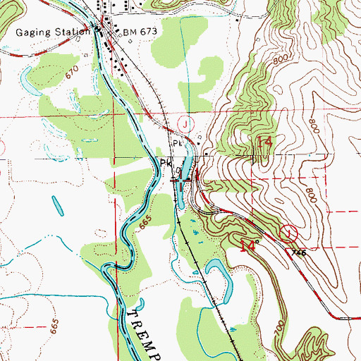 Topographic Map of Dodge Lake, WI