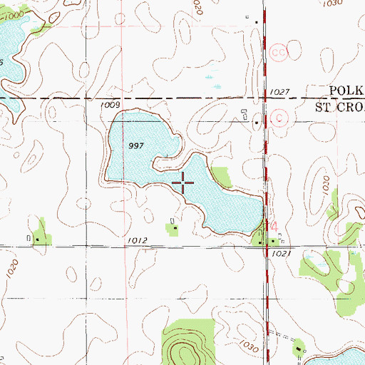 Topographic Map of Bierbrauer Lake, WI