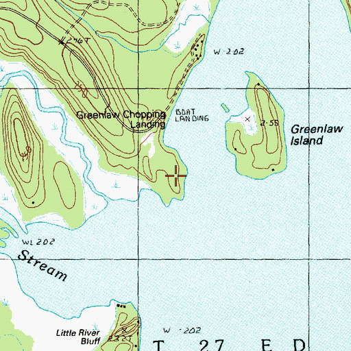 Topographic Map of Calligan Point, ME