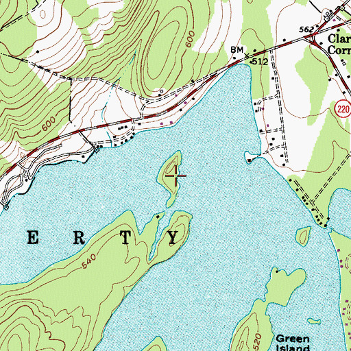 Topographic Map of Birch Island, ME