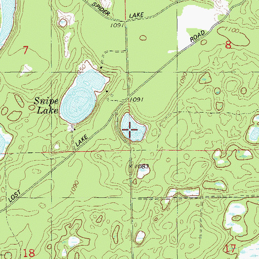 Topographic Map of Apple Lake, WI