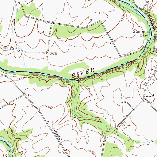 Topographic Map of Bridgeport Brigade Creek, MD