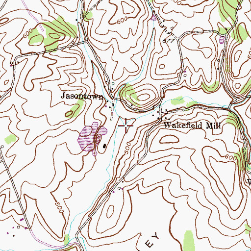 Topographic Map of Oneega Creek, MD