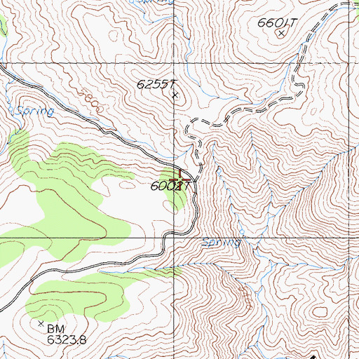 Topographic Map of South Pass, CA