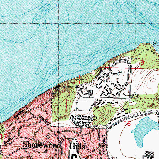 Topographic Map of Wally Bauman Woods, WI