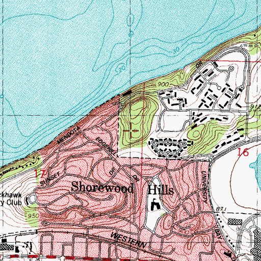 Topographic Map of Eastern Heights Woods, WI
