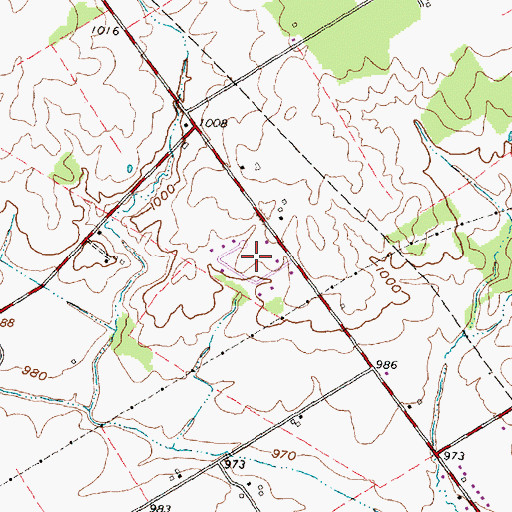 Topographic Map of Darby Meadows, OH