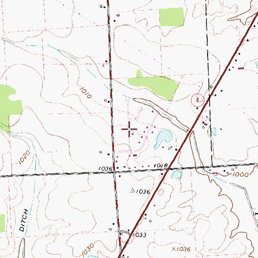 Topographic Map of Parrott Village, OH