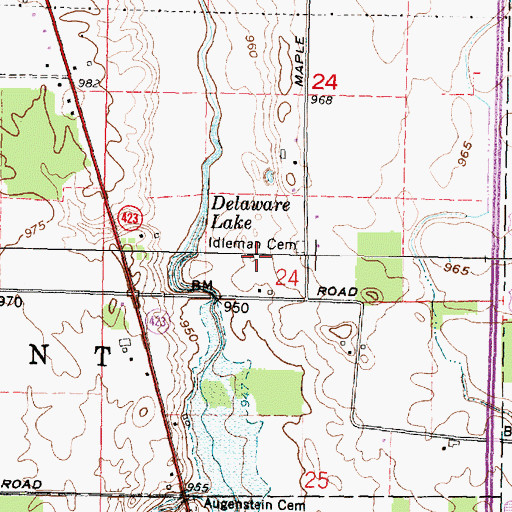 Topographic Map of The Groves At Newmans Crossing, OH