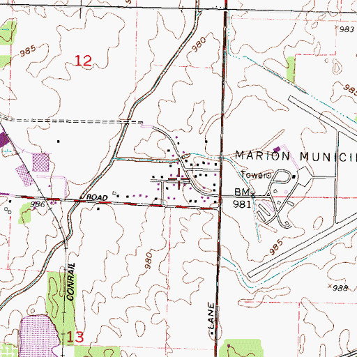 Topographic Map of Air View Acres, OH