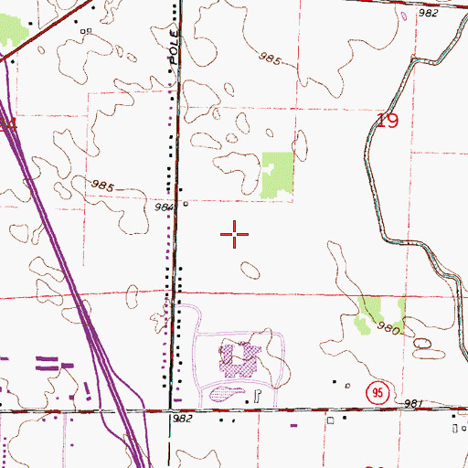 Topographic Map of Crystal Lakes, OH