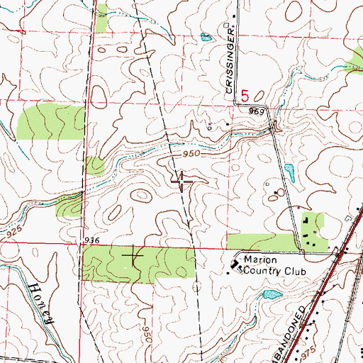 Topographic Map of Eagle Creek, OH