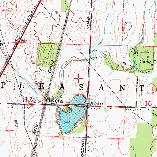 Topographic Map of Quarry Estates, OH