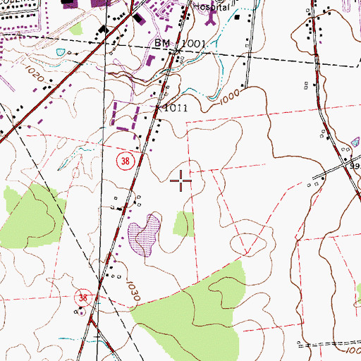 Topographic Map of Greenwood Colony, OH