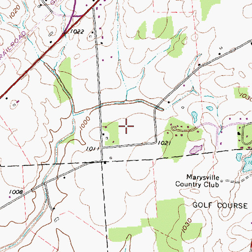 Topographic Map of Hickory Run, OH