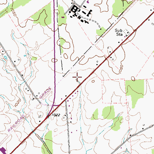 Topographic Map of Milford Estates, OH