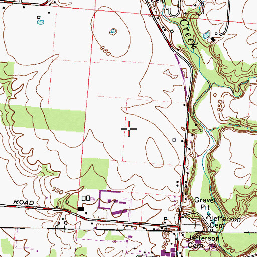 Topographic Map of Pinecrest, OH