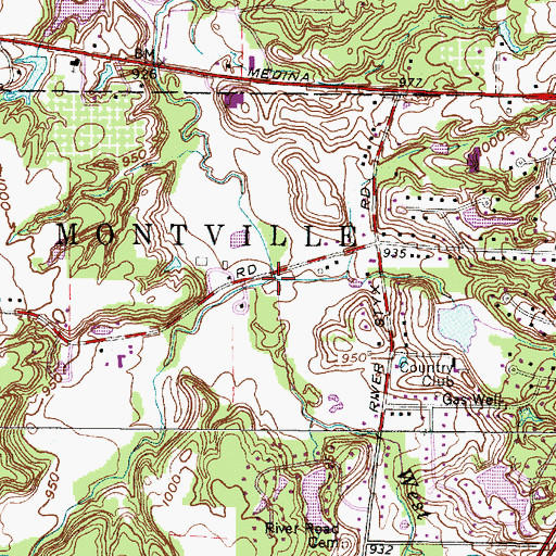 Topographic Map of Champion Creek, OH
