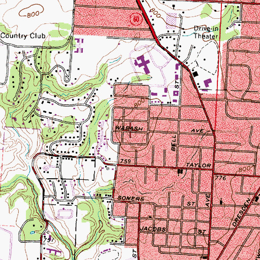 Topographic Map of Avalon Heights, OH