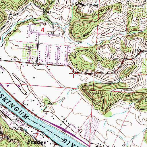 Topographic Map of Hidden Mound, OH
