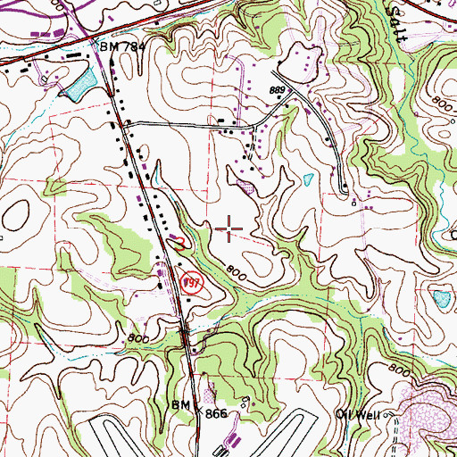 Topographic Map of Spring Valley, OH